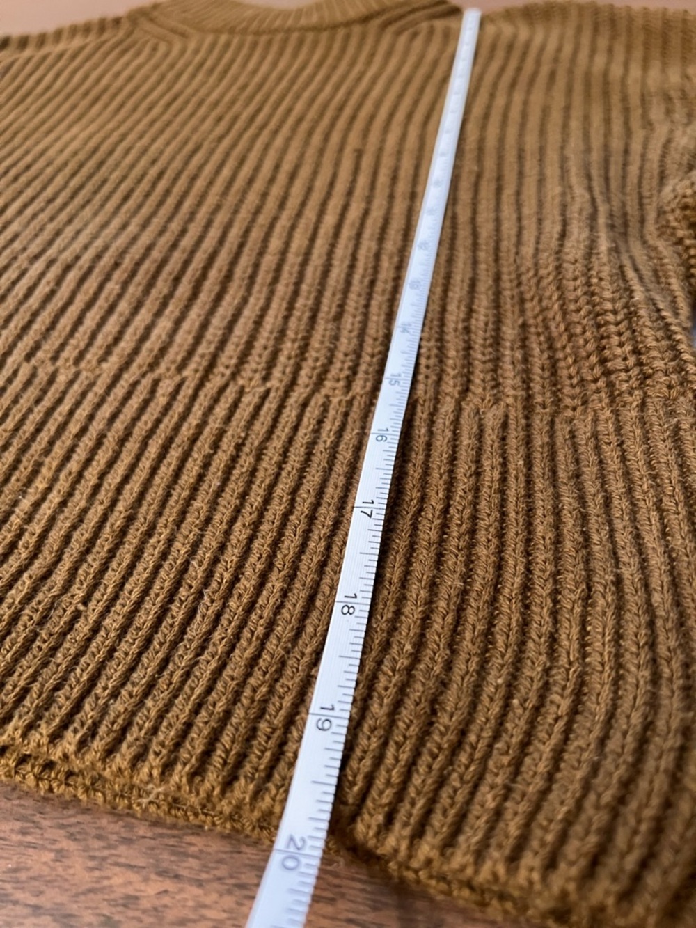Everlane Cropped Chunky Brown Knit Sweater S Cozy 100% Organic Cotton Minimalist - Picture 8 of 8